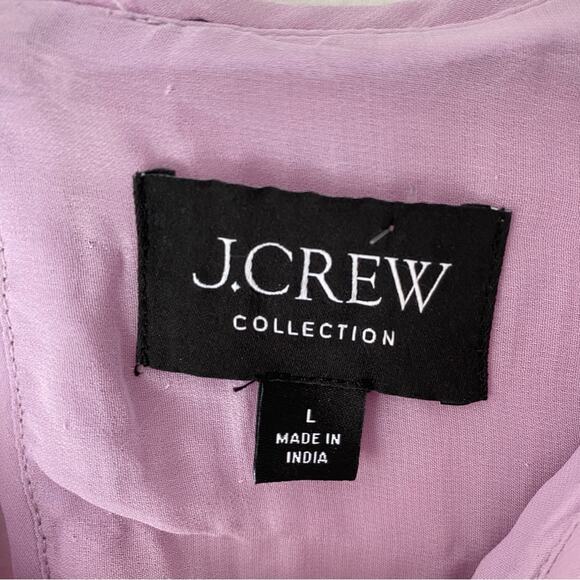 J. Crew Collection Pink Sequin Shell Blouse Lined size Large - Picture 10 of 10